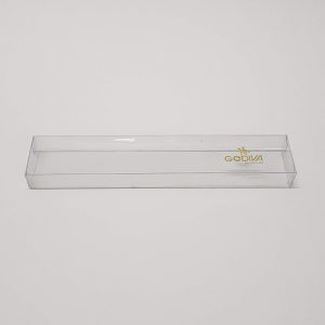 Caja transparente con logo